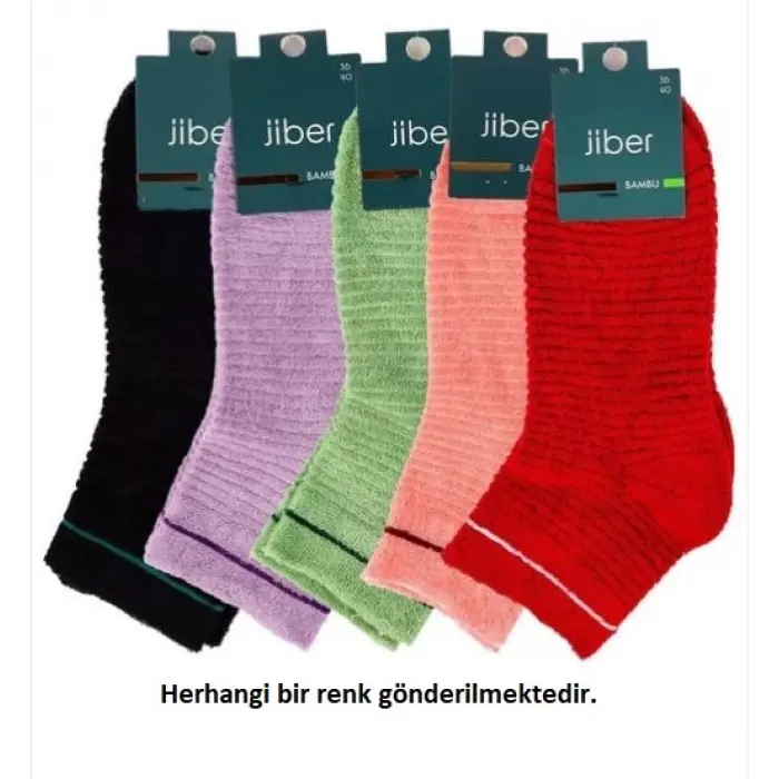 Jiber 6950 Bayan Bambu Ters Havlu Patik