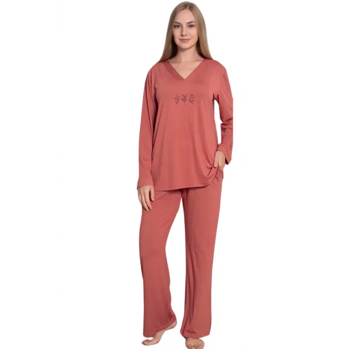 Limissi Viskon Uzun Kollu Kadın Pijama Takımı 24642