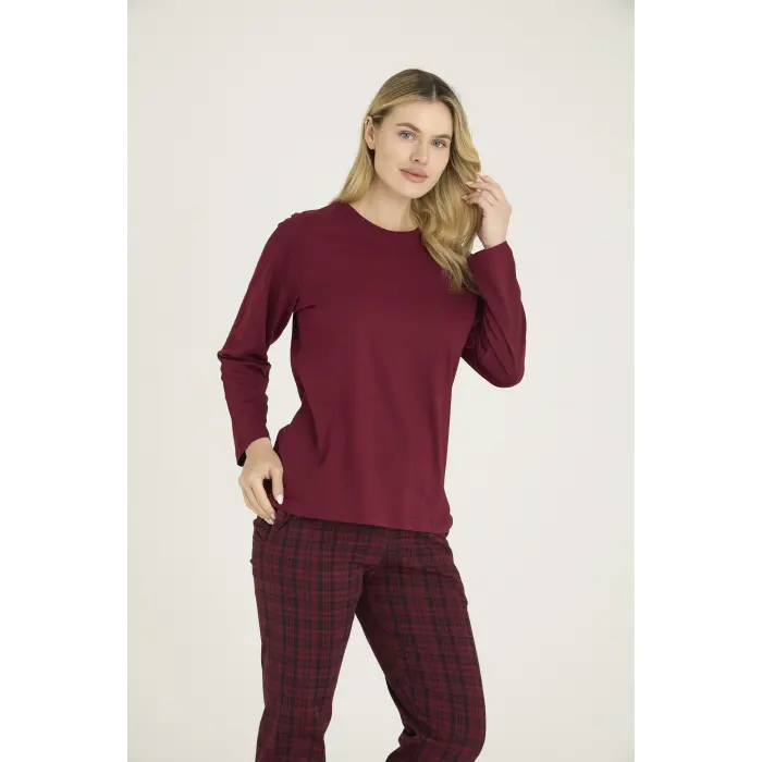 LYYN 9273-k Kadın O.yaka Pijama Takım