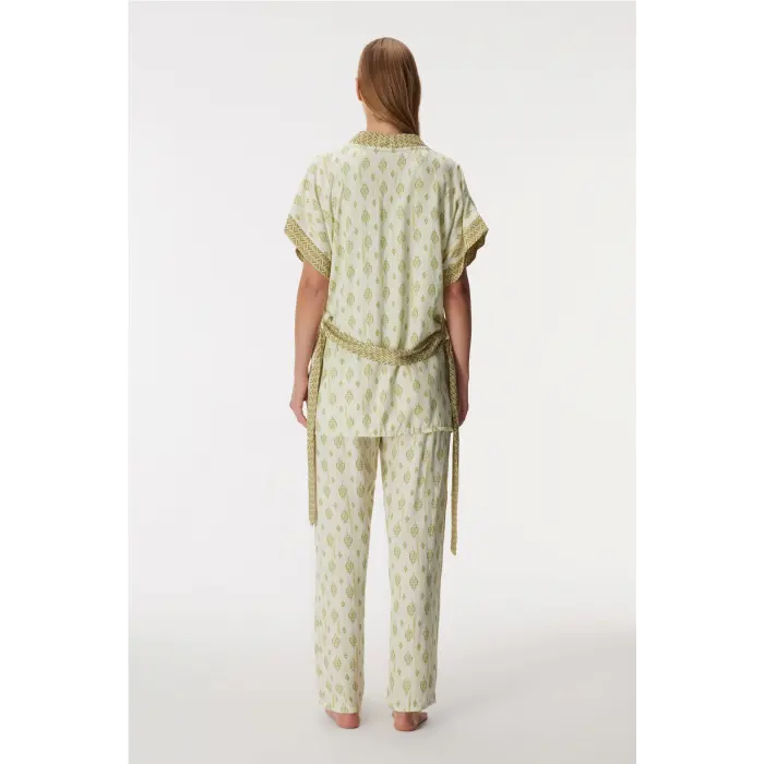 LYYN Anıl 11421 Kadın Sabahlık, Atlet Ve Pantolon Takım