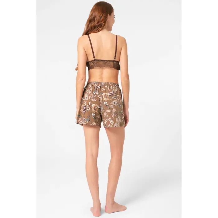 LYYN Anıl 5799 Bayan Sabahlık, Bralet Ve Şort Takım