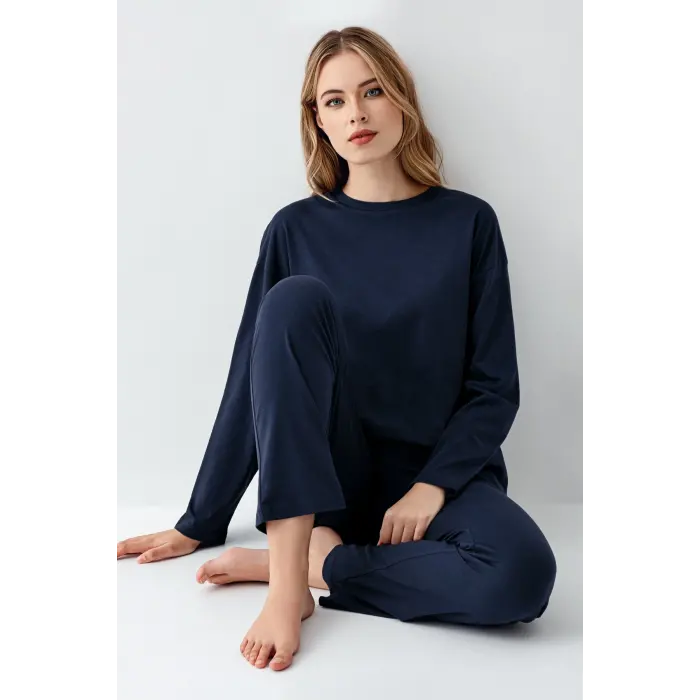 LYYN Arnetta 3407-s Kadın Uzun Kol Pijama Takım