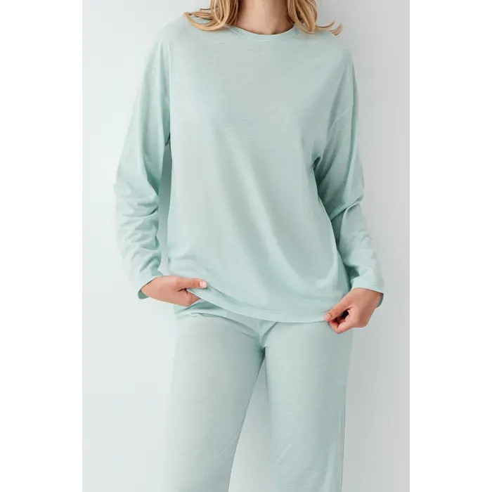 LYYN Arnetta 3407-s Kadın Uzun Kol Pijama Takım