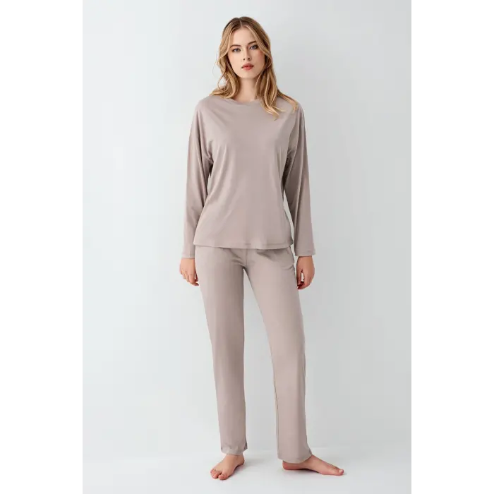 LYYN Arnetta 3407-s Kadın Uzun Kol Pijama Takım
