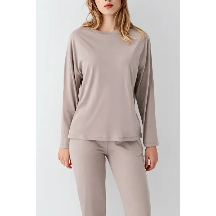 LYYN Arnetta 3407-s Kadın Uzun Kol Pijama Takım