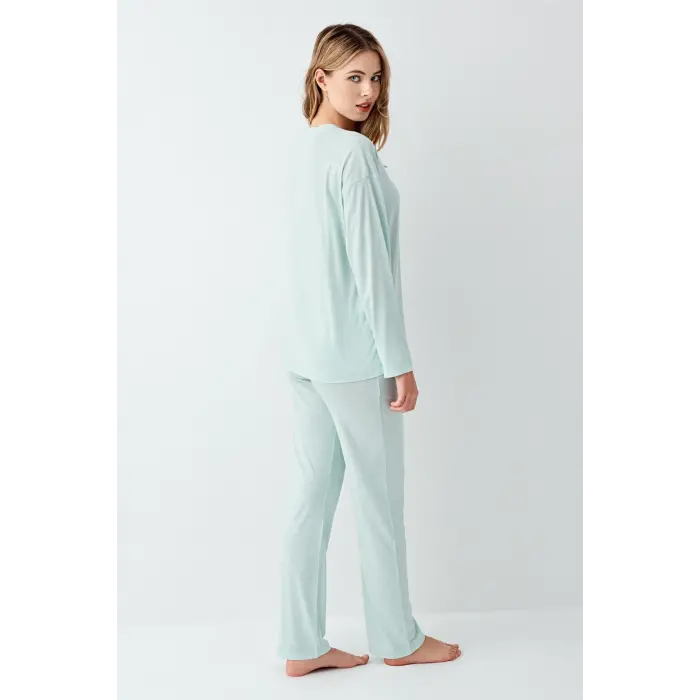 LYYN Arnetta 3407-s Kadın Uzun Kol Pijama Takım
