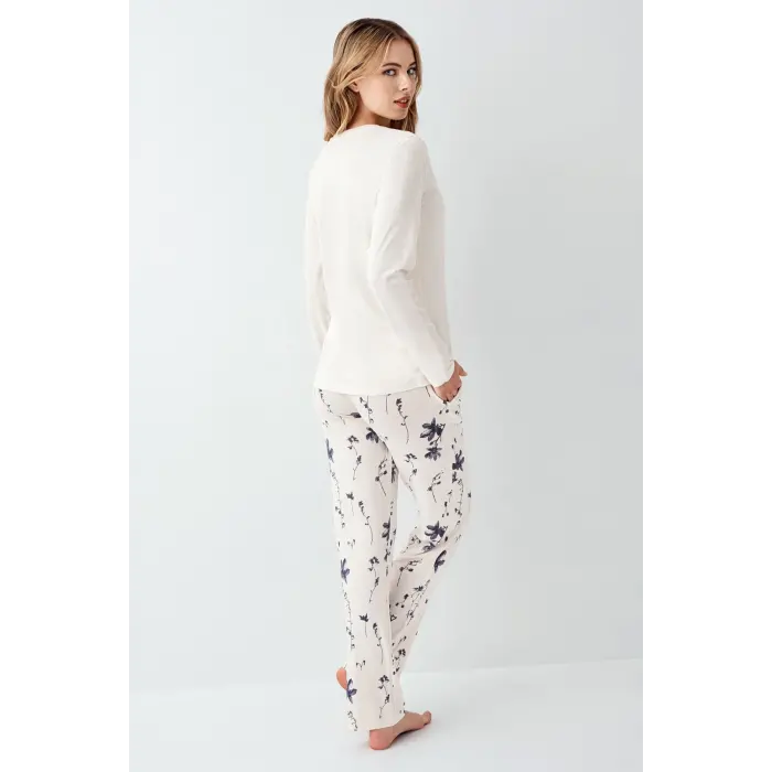 LYYN Arnetta 3411-s Kadın Uzun Kol Pijama Takım