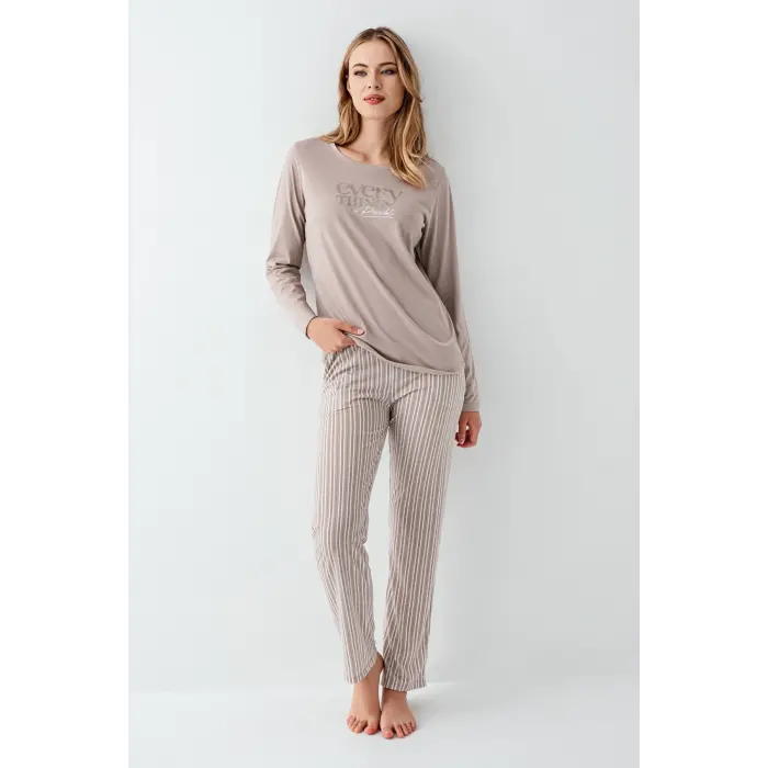 LYYN Arnetta 3424-s Kadın Uzun Kol Pijama Takım