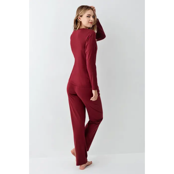 LYYN Arnetta 3446-s Kadın Uzun Kol Pijama Takım