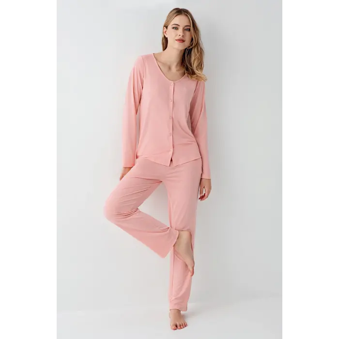 LYYN Arnetta 3460-s Kadın Uzun Kol Pijama Takım