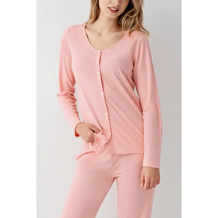 LYYN Arnetta 3460-s Kadın Uzun Kol Pijama Takım