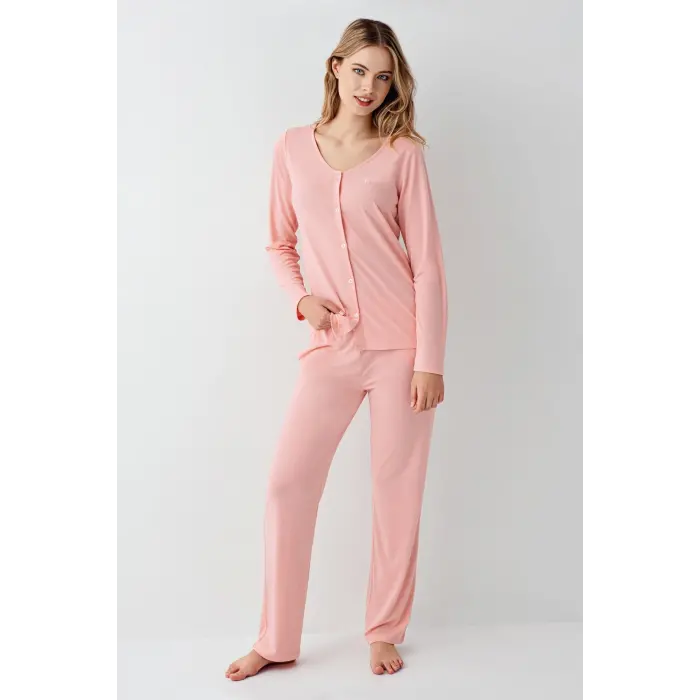 LYYN Arnetta 3460-s Kadın Uzun Kol Pijama Takım