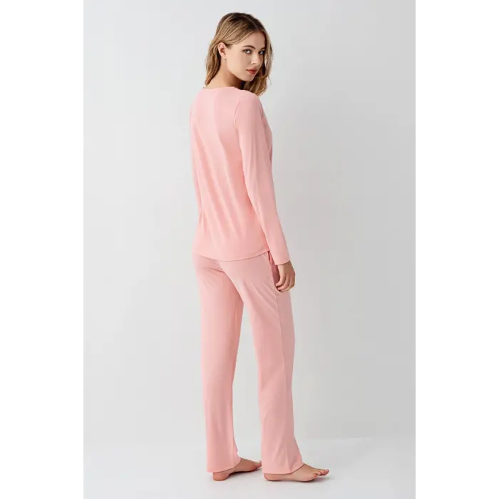 LYYN Arnetta 3460-s Kadın Uzun Kol Pijama Takım