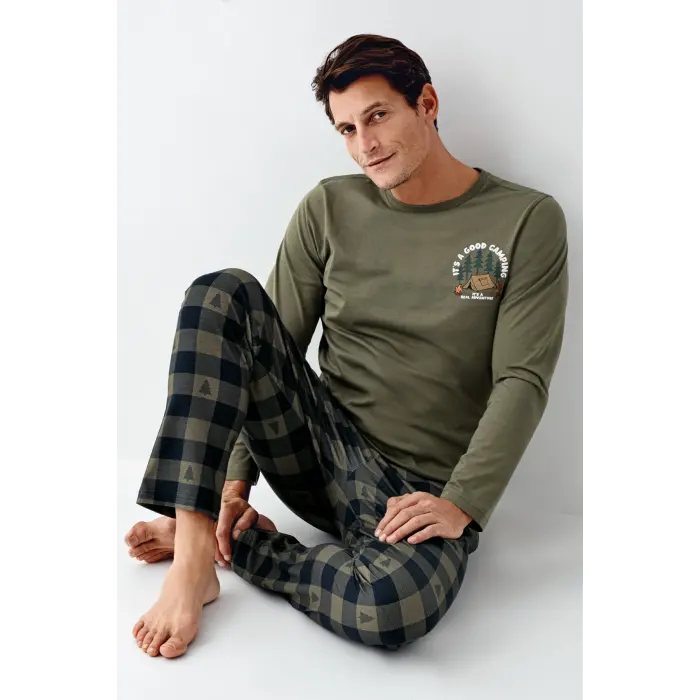 LYYN Arnetta 3500-s Erkek Uzun Kol Pijama Takım