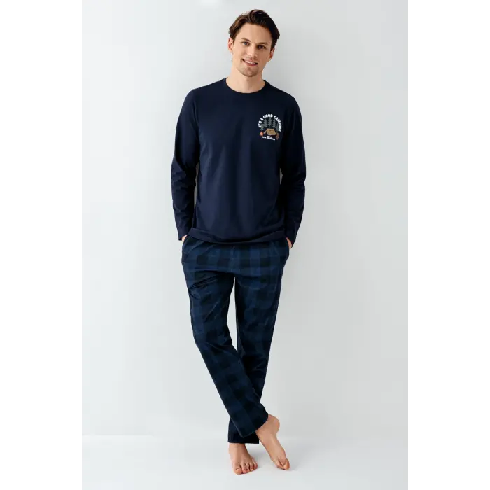 LYYN Arnetta 3500-s Erkek Uzun Kol Pijama Takım