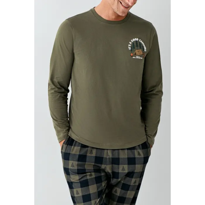 LYYN Arnetta 3500-s Erkek Uzun Kol Pijama Takım