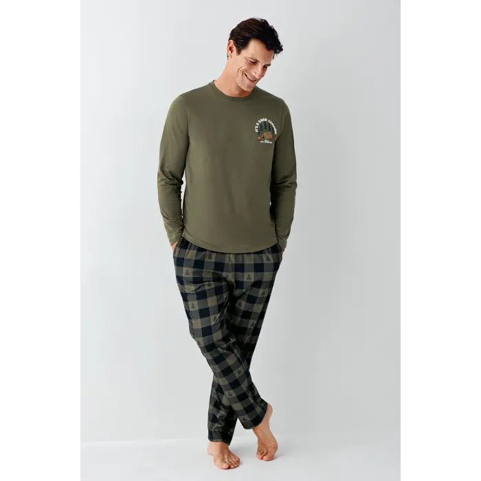 LYYN Arnetta 3500-s Erkek Uzun Kol Pijama Takım