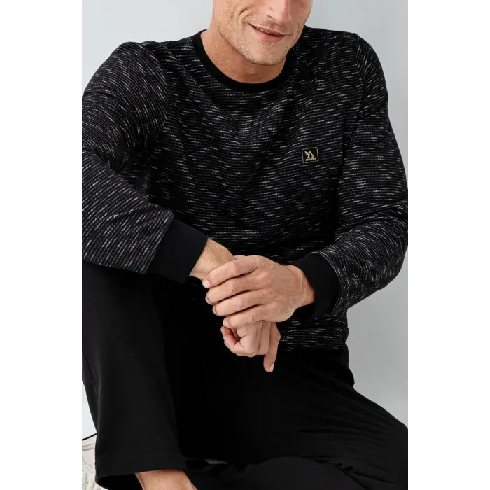 LYYN Arnetta 3504-s Erkek Uzun Kol Pijama Takım