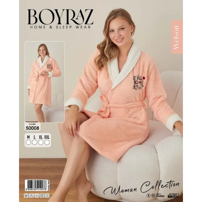 LYYN Boyraz 50008 Kadın Welsolf Sabahlık