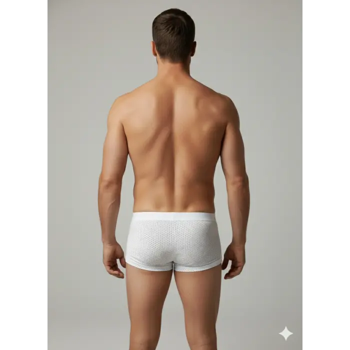 LYYN Erkek Beyaz File Boxer