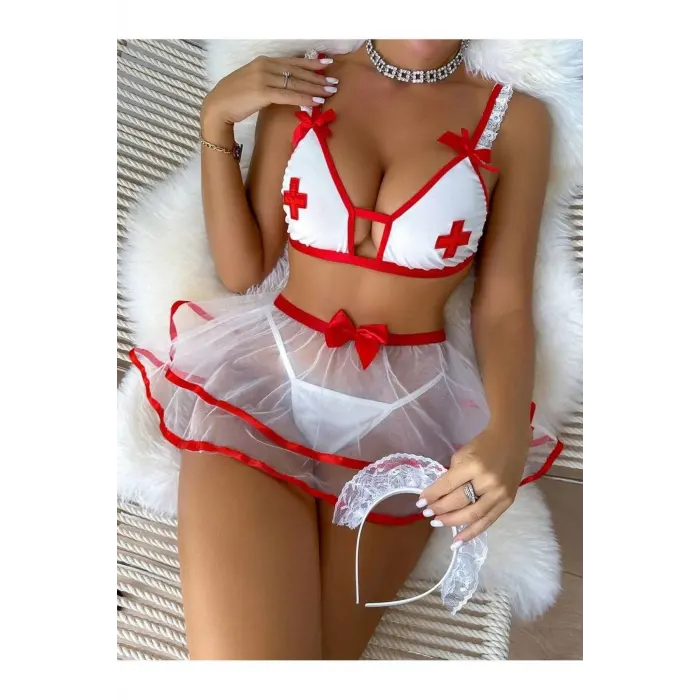 LYYN For Dreams 8618 Tüllü Hemşire Kostümü