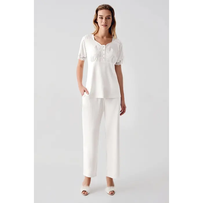 LYYN Freshness 322 Kadın Sabahlıklı Pijama Takımı