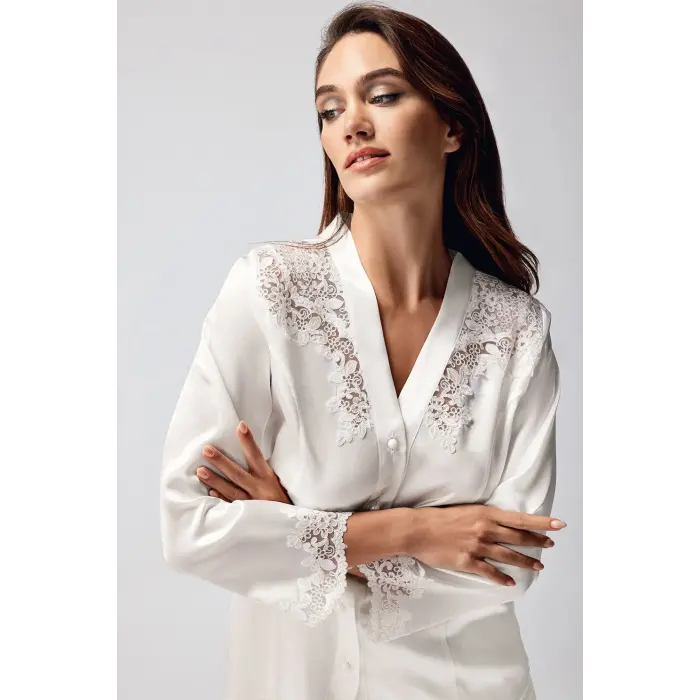 LYYN Freshness 9950-pt Saten Dantel Detaylı Pijama Takımı