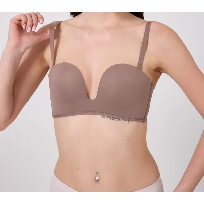 LYYN Freshness Msf05 Destekli V Dekolte Lazer Kesim Sütyen