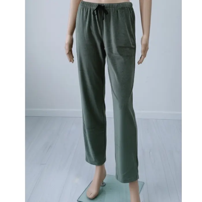 LYYN kadife bayan tek alt 9302 Fransız Kadife Açık Gri