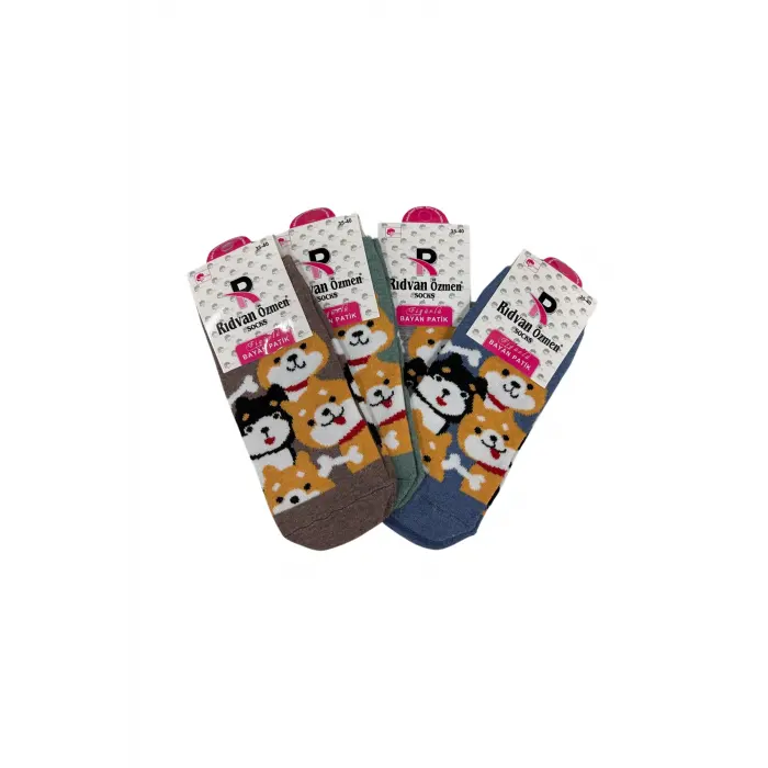 LYYN Kadın Figürlü Patik Çorap 4 Adet