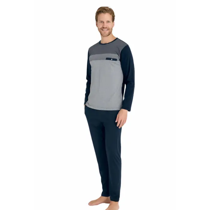 LYYN Kly O Yaka Flato Cepli Pijama Takım- 9217