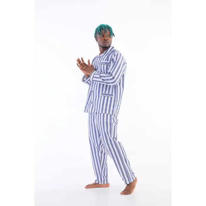 LYYN Kocabey 4007 Uzun Kol Çizgili Gaffur Erkek Pijama Takım