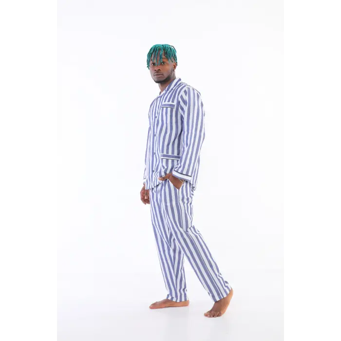 LYYN Kocabey 4007 Uzun Kol Çizgili Gaffur Erkek Pijama Takım