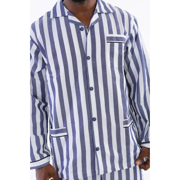 LYYN Kocabey 4007 Uzun Kol Çizgili Gaffur Erkek Pijama Takım