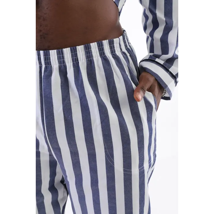 LYYN Kocabey 4007 Uzun Kol Çizgili Gaffur Erkek Pijama Takım