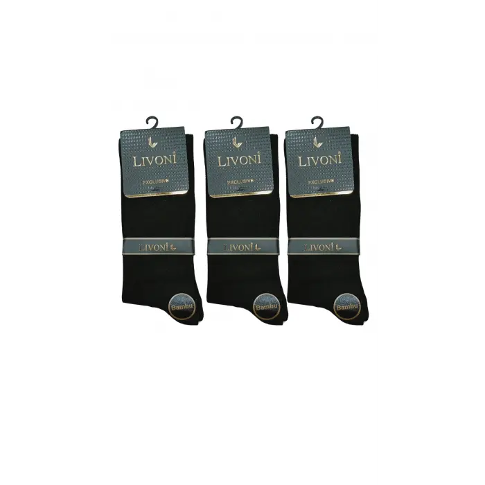 LYYN Livoni Dikişsiz Bambu Erkek  Soket Çorap 3 Adet
