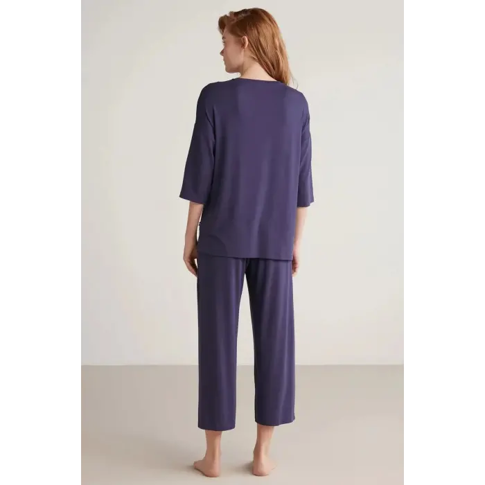 LYYN Nautıca W602 Kadın Uzun Kollu Pijama Takımı