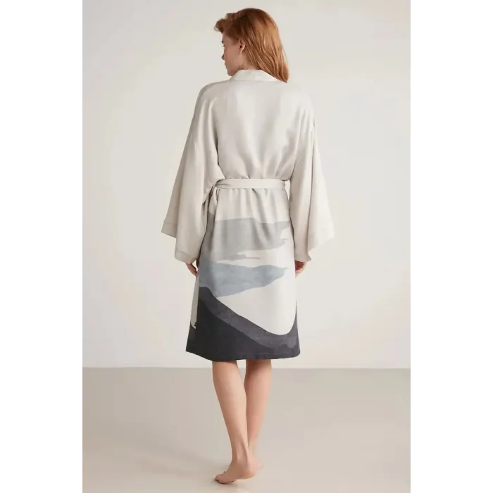 LYYN Nautıca W605 Kadın Kısa Gecelik Ve Sabahlık Takımı