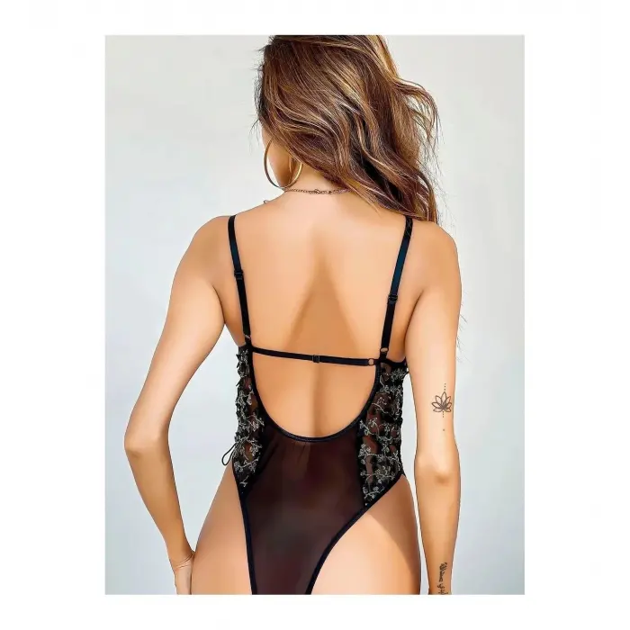 LYYN Nıghtlıght 3586 Kadın Çiçek Desenli Fantazi Mayokini