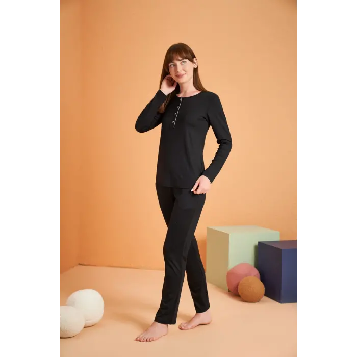 LYYN Pjs 28048 Kadın Patlı Pijama Takım