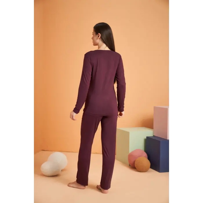 LYYN Pjs 28048 Kadın Patlı Pijama Takım