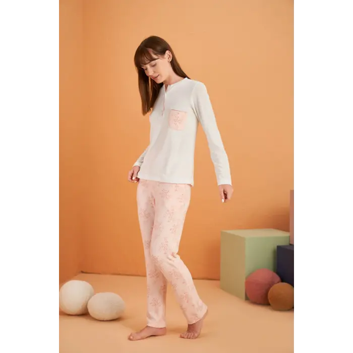 LYYN Pjs 28056 Kadın Patlı Pijama Takım