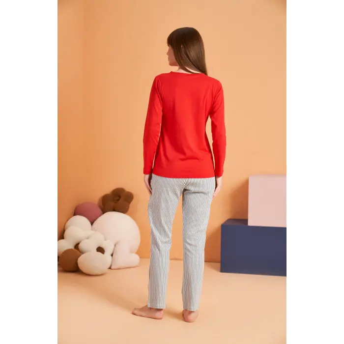 LYYN Pjs 28062 Kadın Patlı Pijama Takım