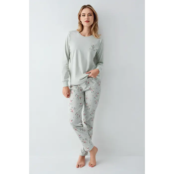 LYYN Rolypoly 3703-s Kadın Uzun Kol Pijama Takım