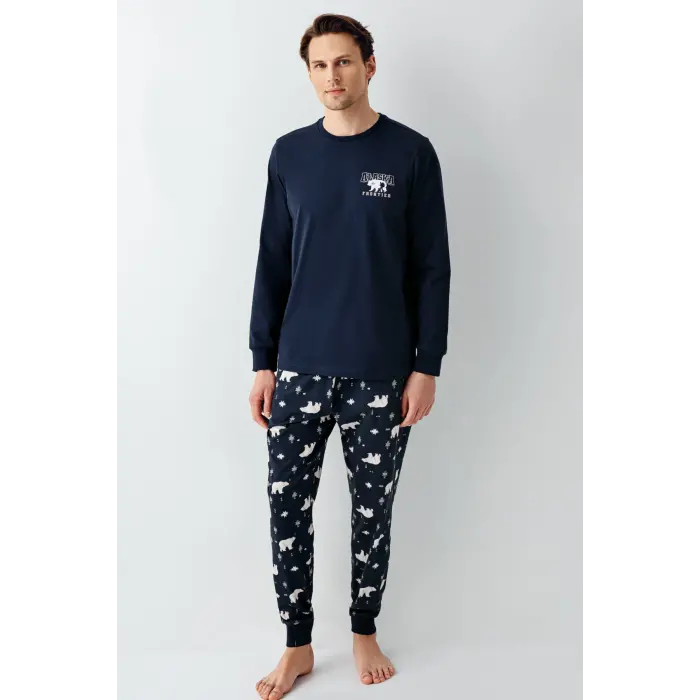 LYYN Rolypoly 3718-s Erkek Uzun Kol Pijama Takım