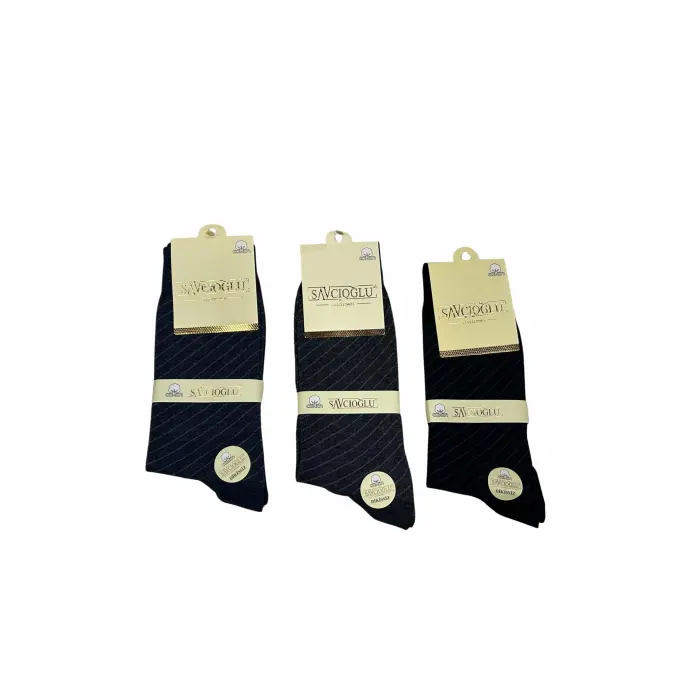 LYYN Savcıoğlu Desenli Pamuklu Erkek Çorap 12 Adet