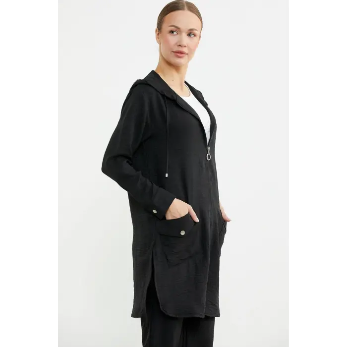 LYYN Sementa 76473 Büyük Beden Keten Görünümlü Üçlü Takım