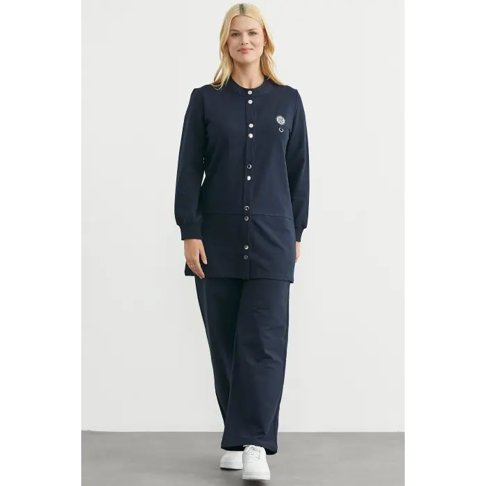 LYYN Sementa 76510 Çıtçıtlı Tunik Boy Eşofman Takım