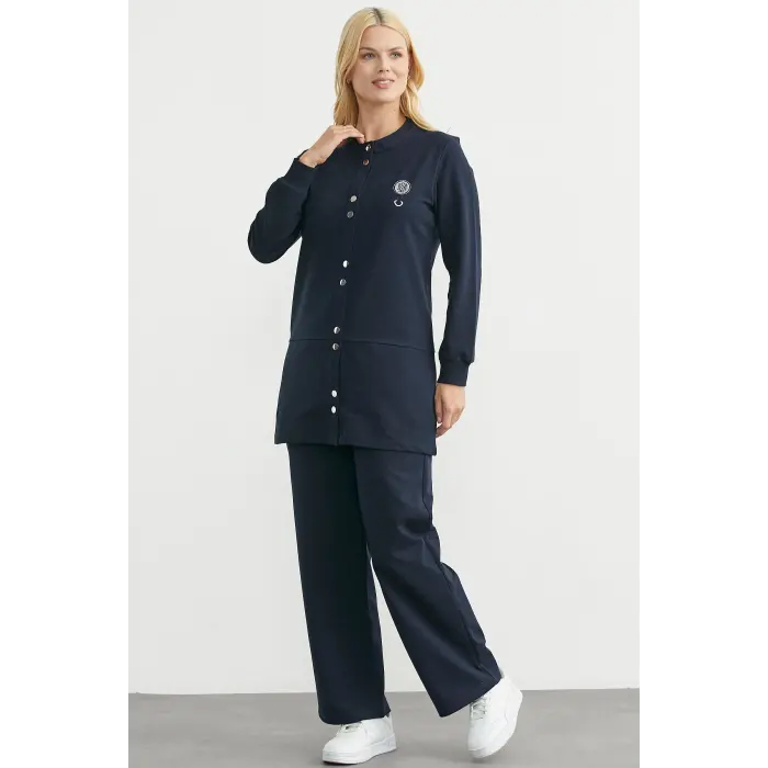 LYYN Sementa 76510 Çıtçıtlı Tunik Boy Eşofman Takım