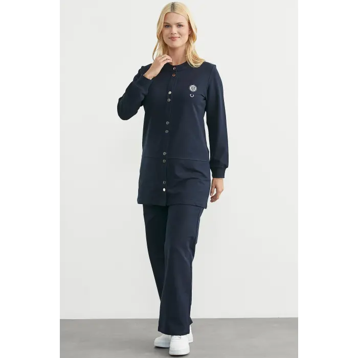 LYYN Sementa 76510 Çıtçıtlı Tunik Boy Eşofman Takım